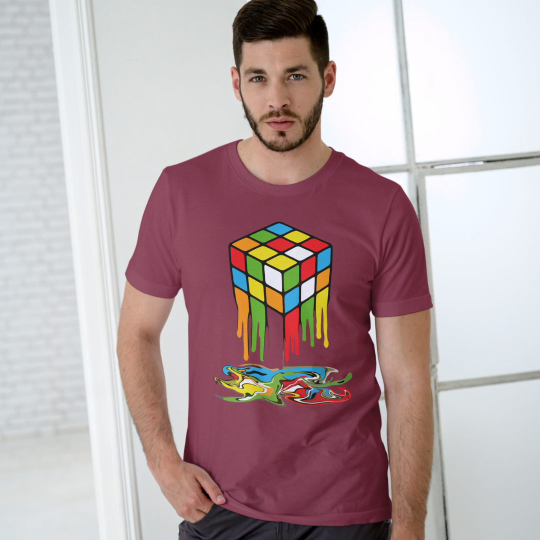 The Rubik's Round Neck Half Sleeve Classic Form For Men