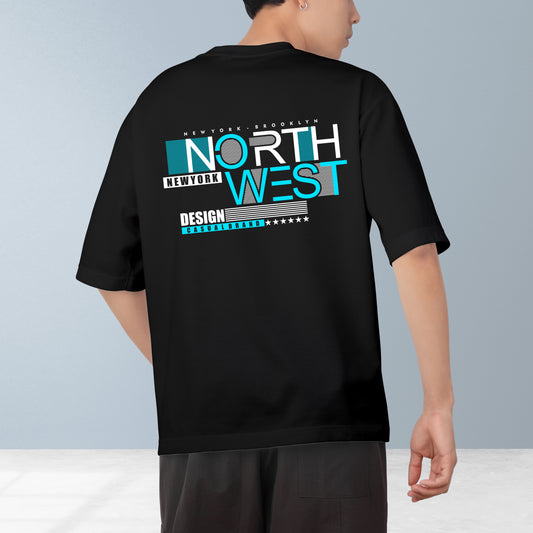 North West Men's Cotton Graphic Print Oversized T-Shirt