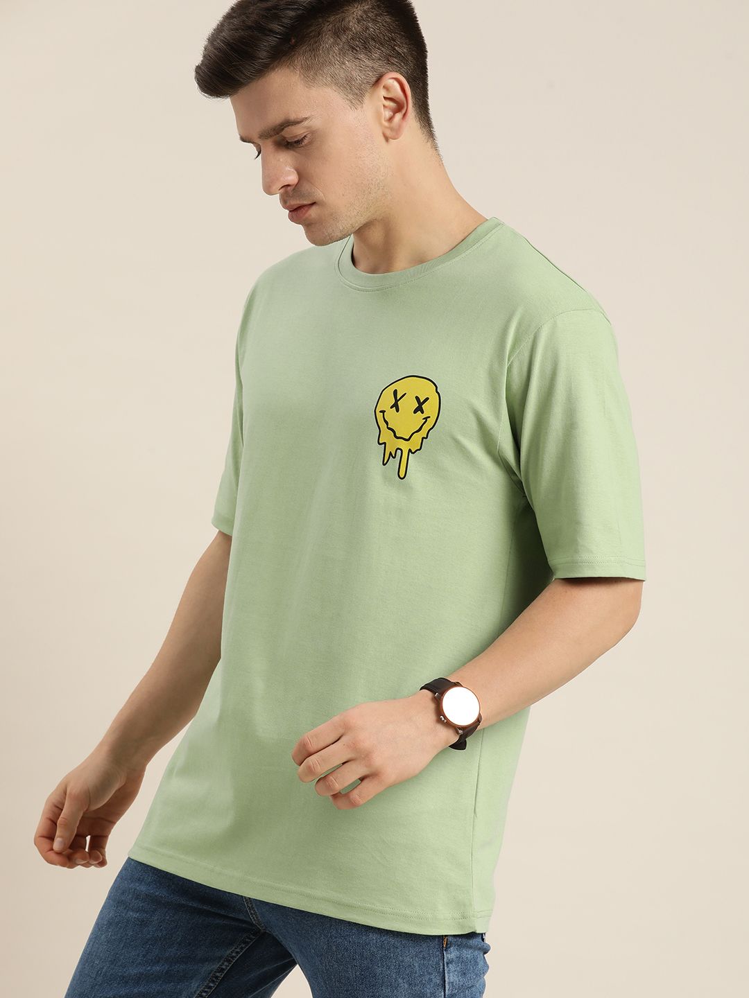 Difference of Opinion Green Graphic Oversized T-Shirt