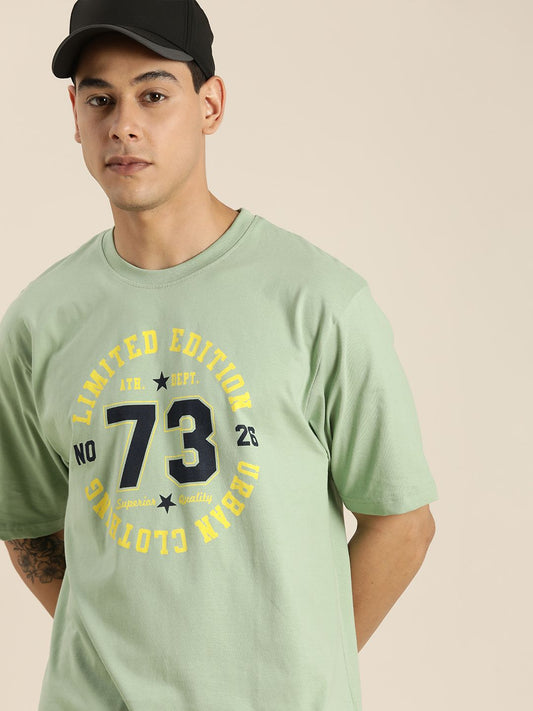 Dillinger Green Typographic Oversized T-shirt