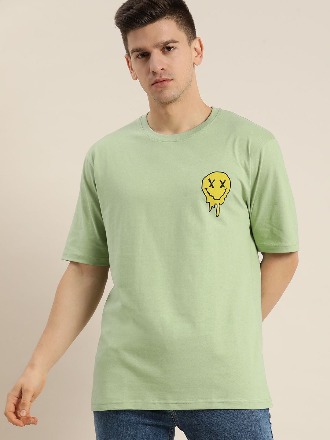 Difference of Opinion Green Graphic Oversized T-Shirt